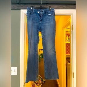 Chico’s loose-fitting bootcut jeans.